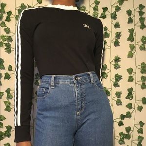 ADIDAS black and white long sleeve shirt